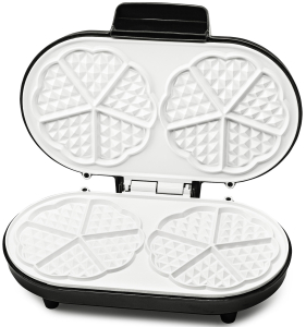 DOBLE WAFFLE MAKER WITH ADJ. THERMOSTAT, 1000W, CERAMIC
