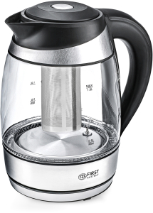 GLASS WATER KETTLE, 360°, 1.8L, MAX 2.200W, VAR. TEMP.