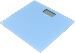 BATHROOM SCALE, DIGITAL, GLASS, 150KG/100G, LIGHT BLUE