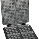 DOUBLE WAFFLE MAKER WITH ADJ. THERMOSTAT, 1100W, NON STICK