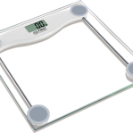 BATHROOM SCALE, DIGITAL, GLASS, 150KG/100G, WHITE
