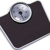 BATHROOM SCALE, MECHANICAL, 136KG, BLACK MAT