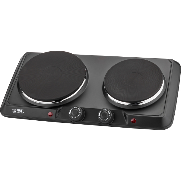 COOKING PLATE CAST IRON, DOUBLE, 2500W MAX, 18/15CM, ADJUST.