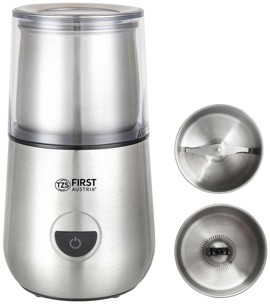 COFFEE GRINDER + CHOPPER, 2 IN 1, STAINLESS, 200W